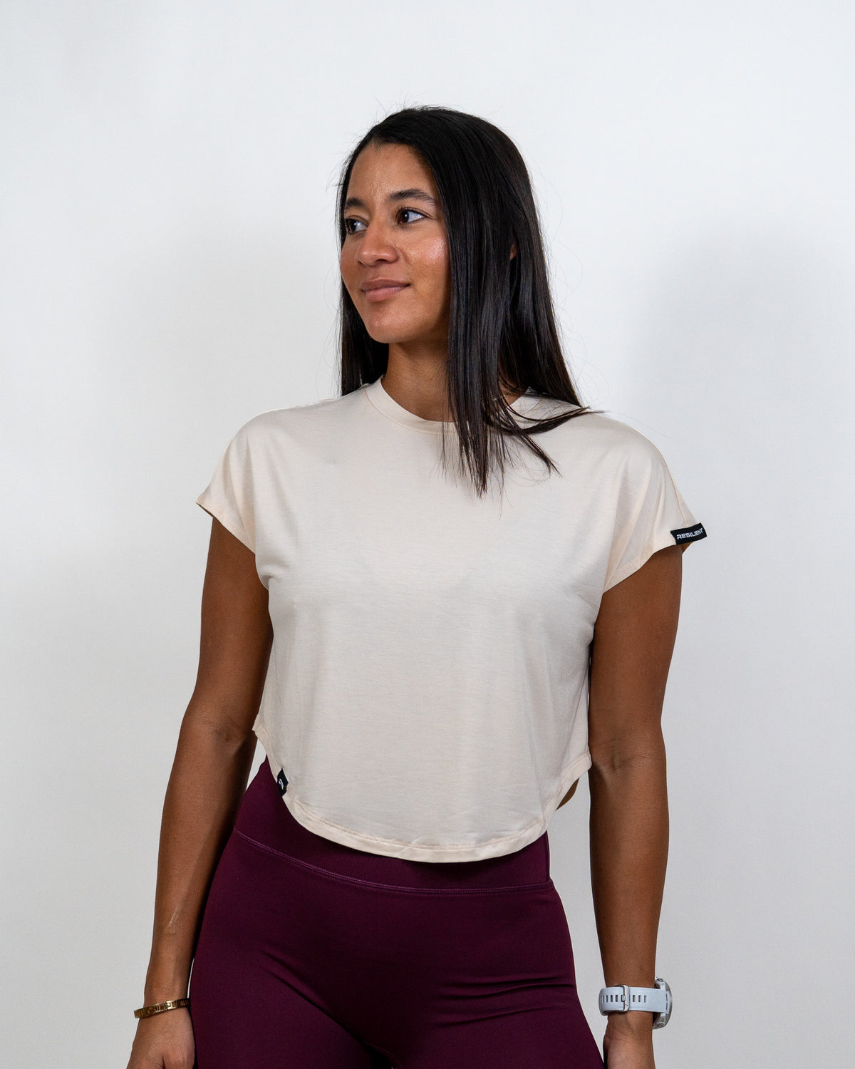 Relax Crop Tee- Coconut Sand