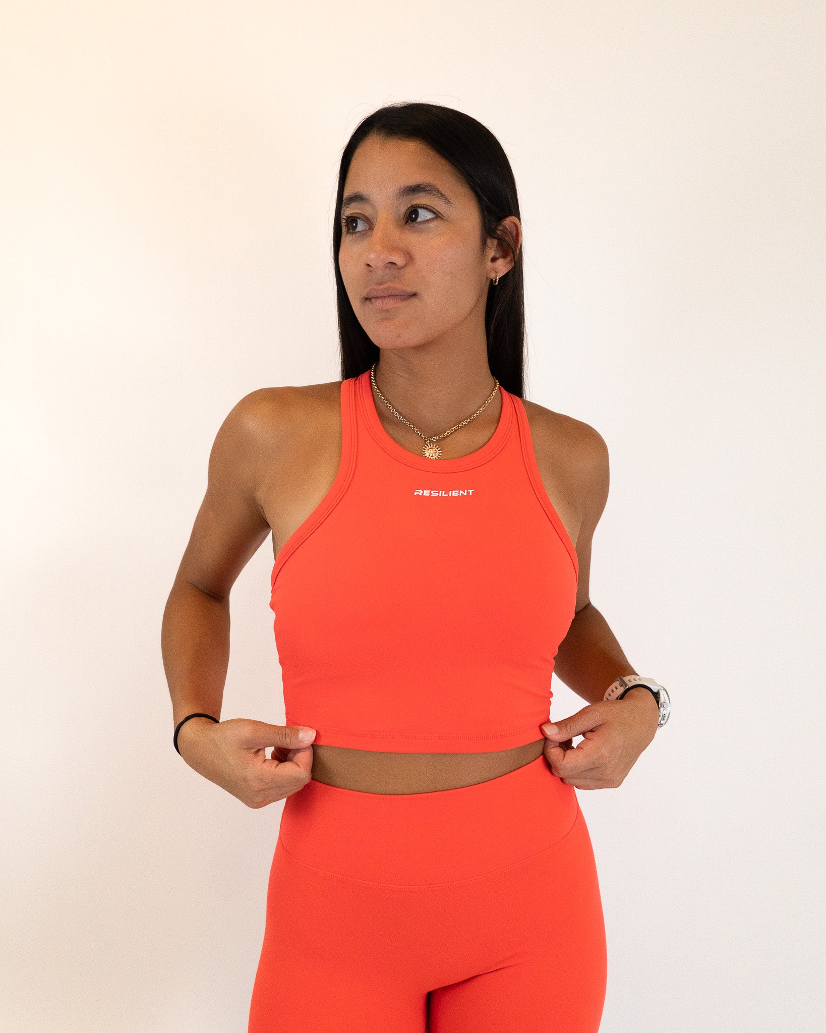 Functional Form Tank Top- Hot Coral