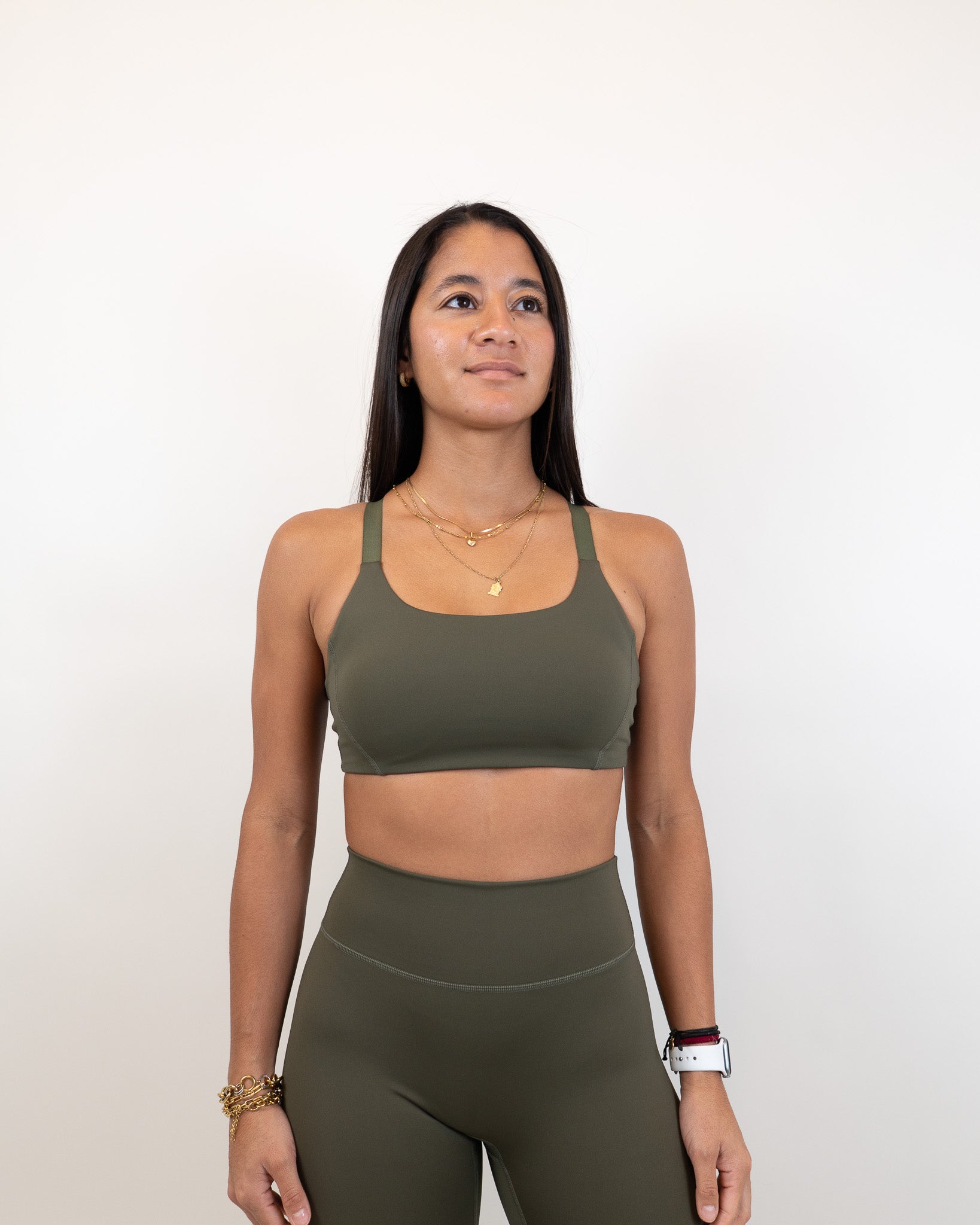 Define Strive Bra- Deep Olive