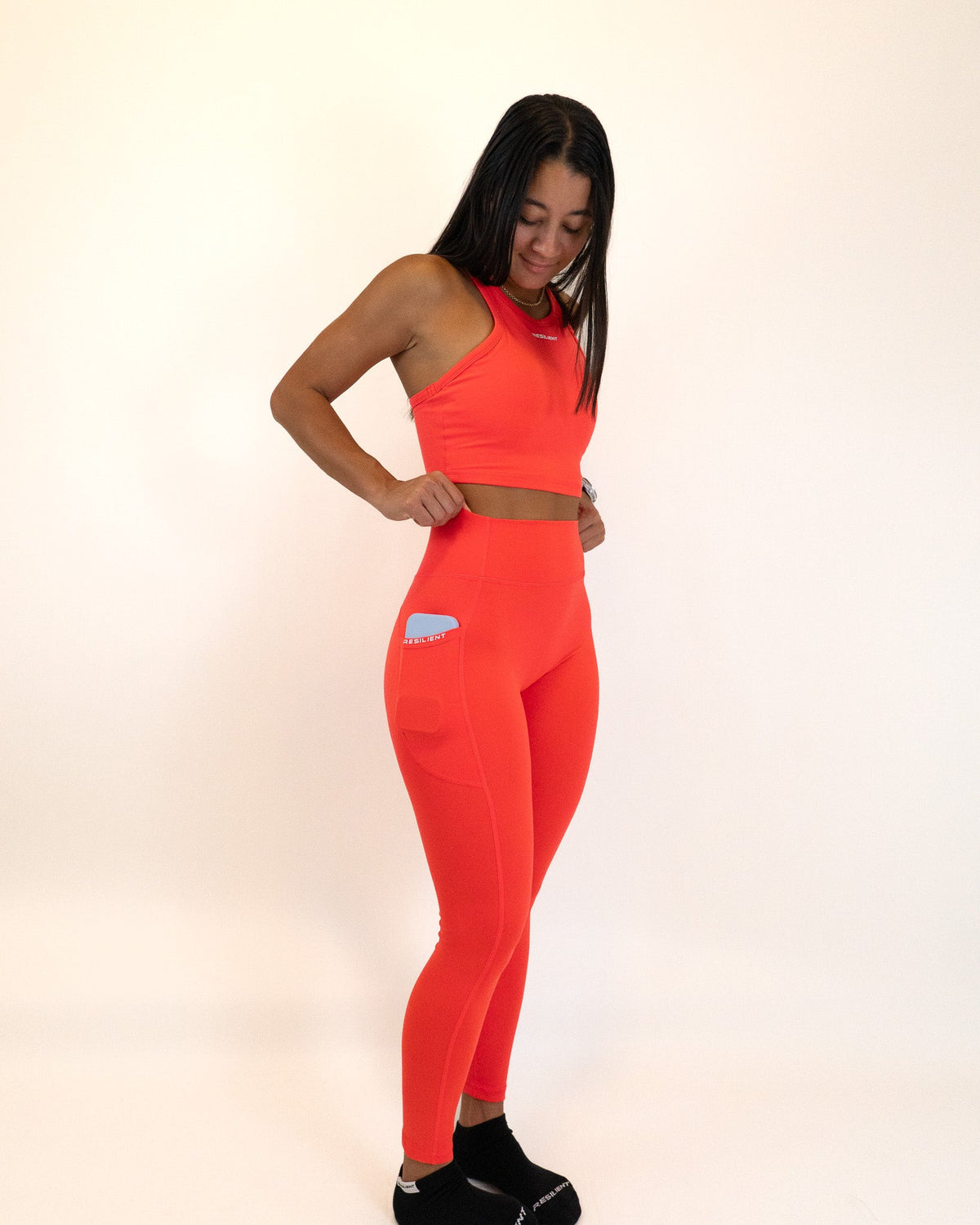 Functional Evolve Pocket Legging- Hot Coral - - Resilient Active