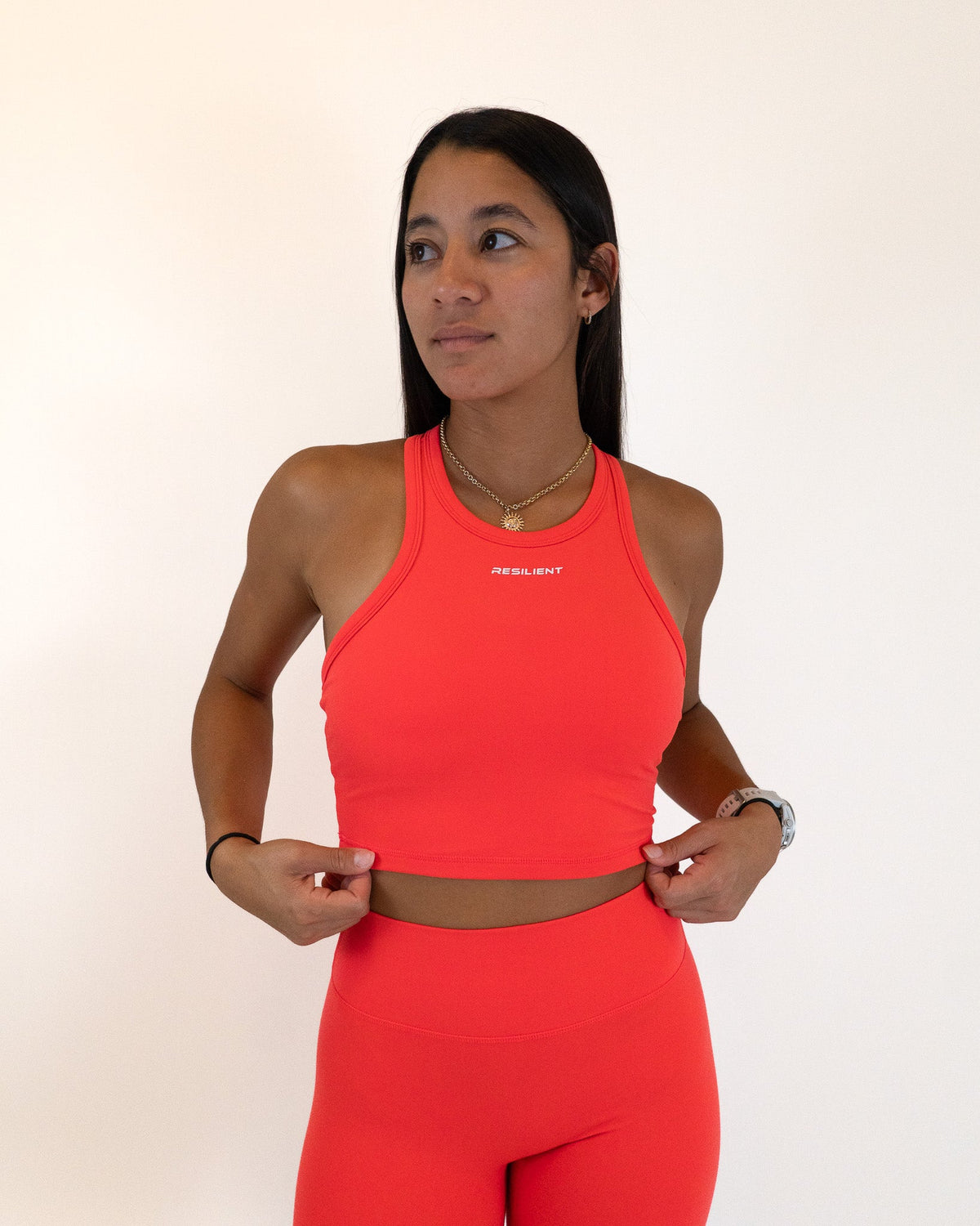 Functional Form Tank Top- Hot Coral - - Resilient Active