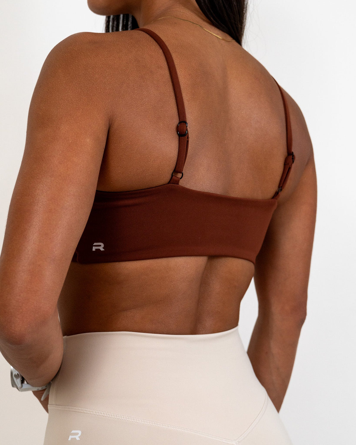 Functional Symmetry Sports Bra- Walnut Brown - - Resilient Active