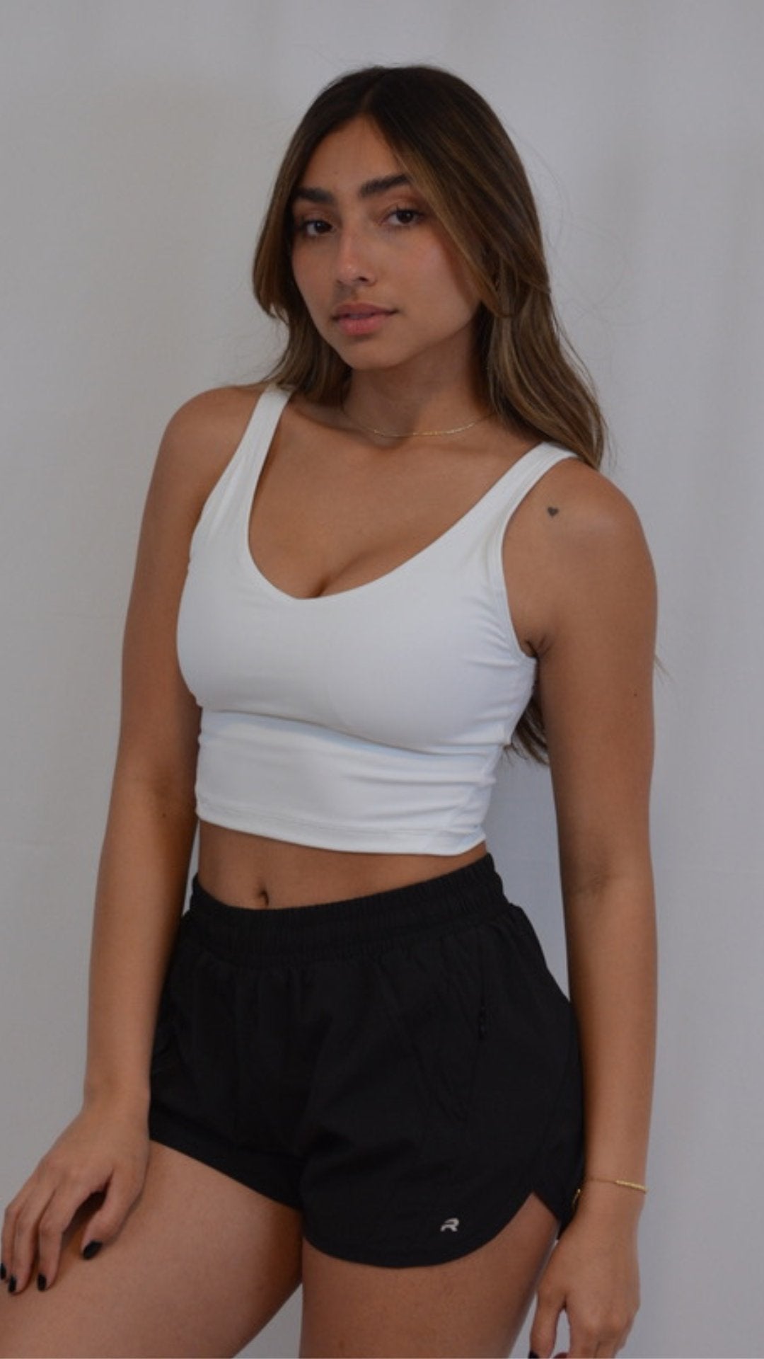 Crop Tank Bra - White - Resilient Active