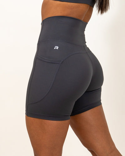 Define Biker Short with Pockets - Dark Gray -  - Resilient Active