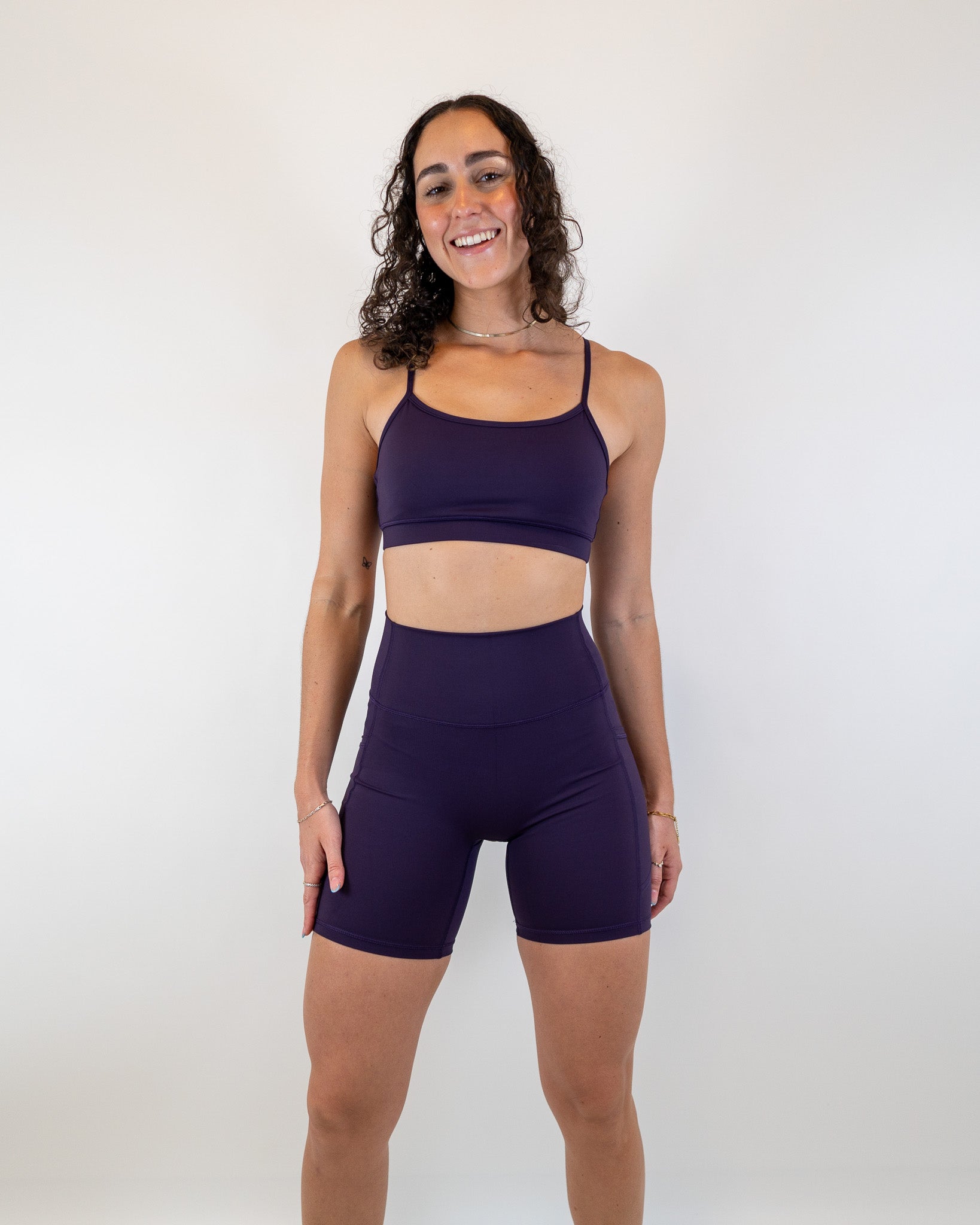 Endure Biker Short with Pockets - Deep Plum - Resilient Active