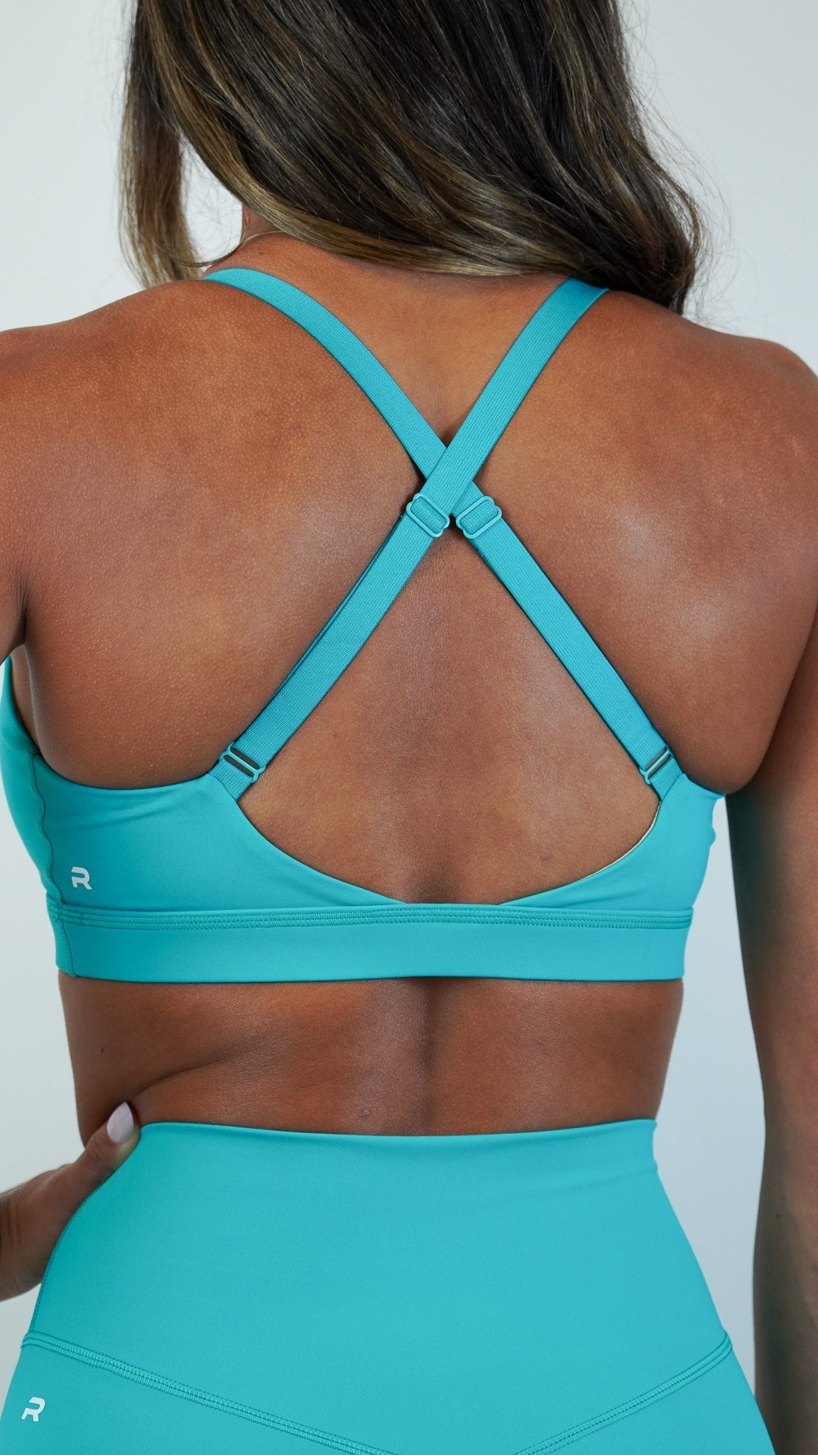 Endure CrossBack Sports Bra - Aqua Blue - Resilient Active