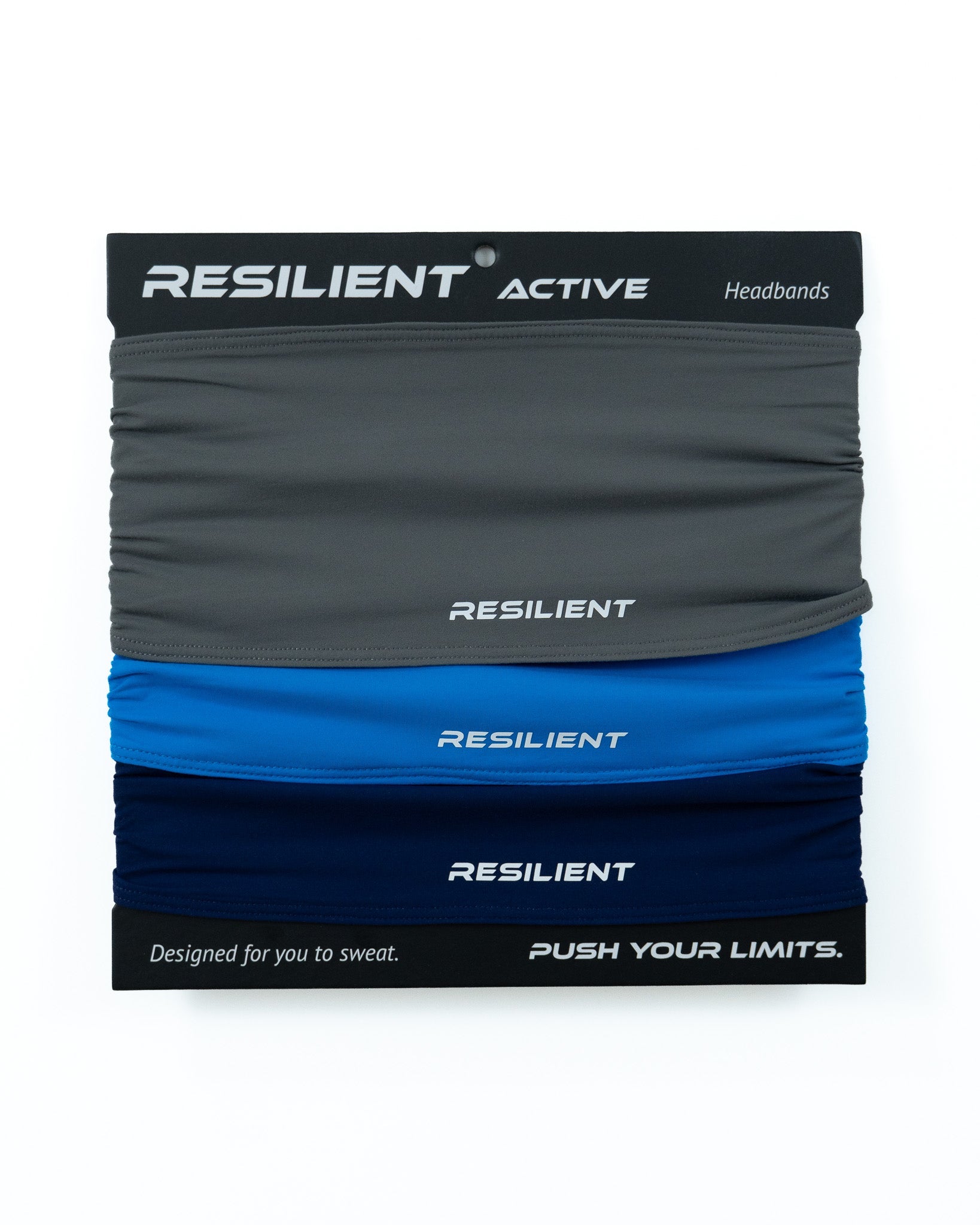 Essential Headband Set (Gray, Pacific Blue & Navy) -  - Resilient Active