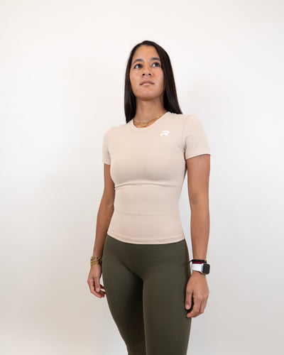 Evolve Fitted Tee - Cloudstone -  - Resilient Active