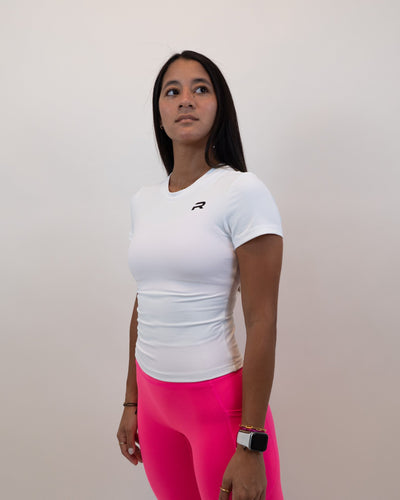 Evolve Fitted Tee - White - Resilient Active
