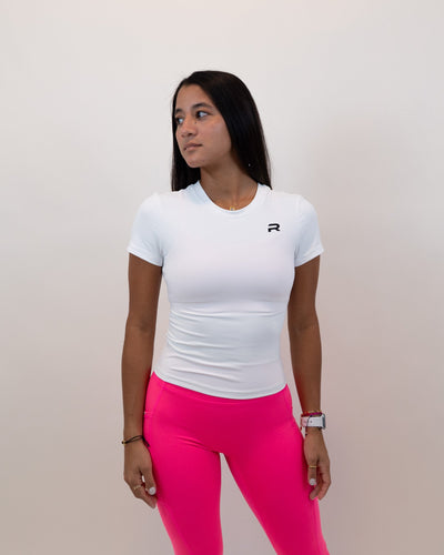 Evolve Fitted Tee - White - Resilient Active