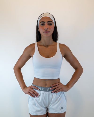Functional Crop Tank Bra - White - Resilient Active