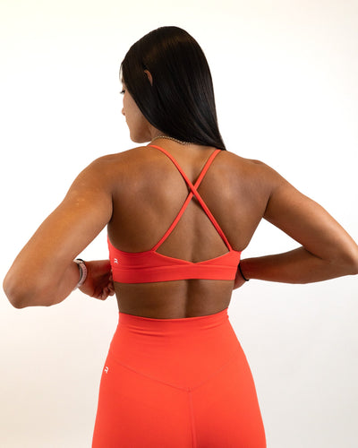 Functional Edge Bra- Hot Coral -  - Resilient Active
