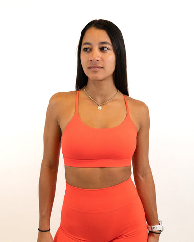 Functional Edge Bra- Hot Coral -  - Resilient Active