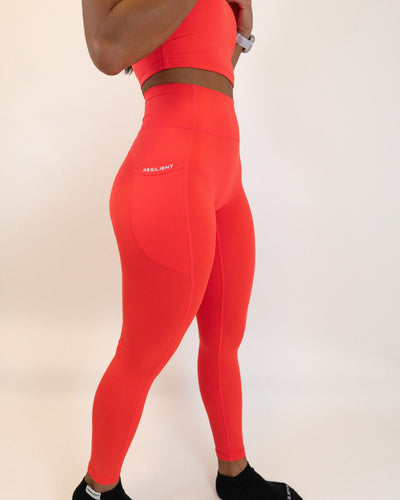 Functional Evolve Pocket Legging- Hot Coral -  - Resilient Active
