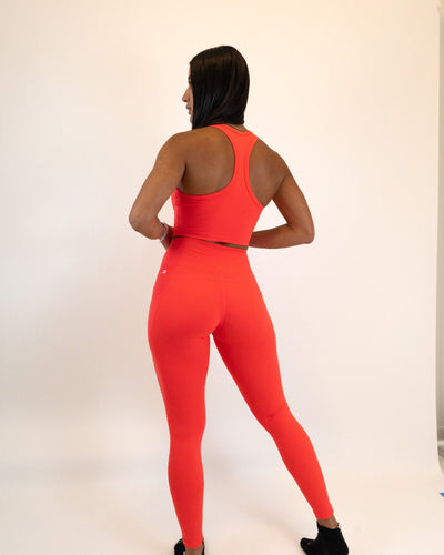 Functional Evolve Pocket Legging- Hot Coral -  - Resilient Active