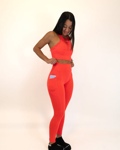 Functional Evolve Pocket Legging- Hot Coral -  - Resilient Active
