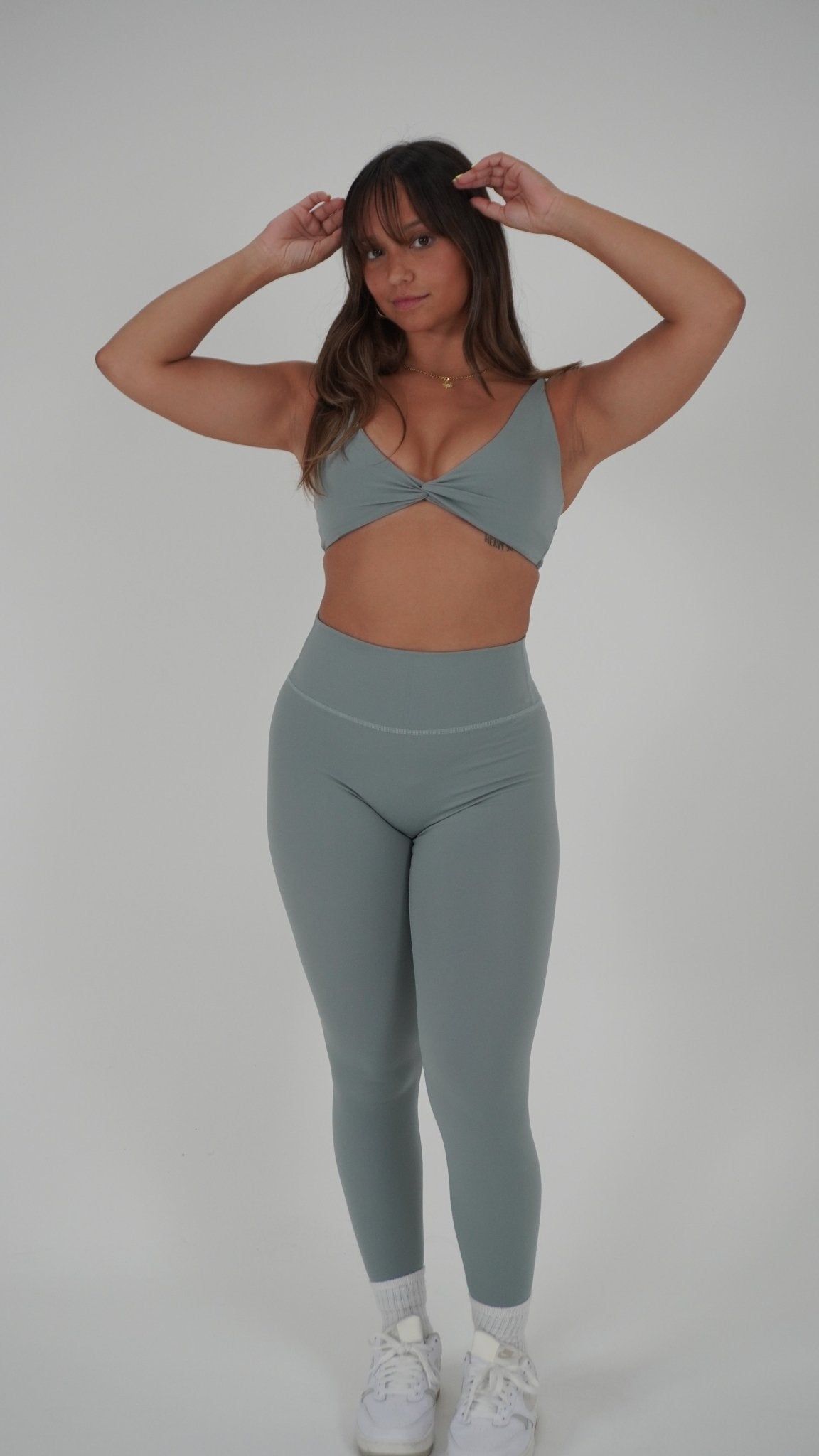 Functional Performance Legging - Mint Gray - Resilient Active