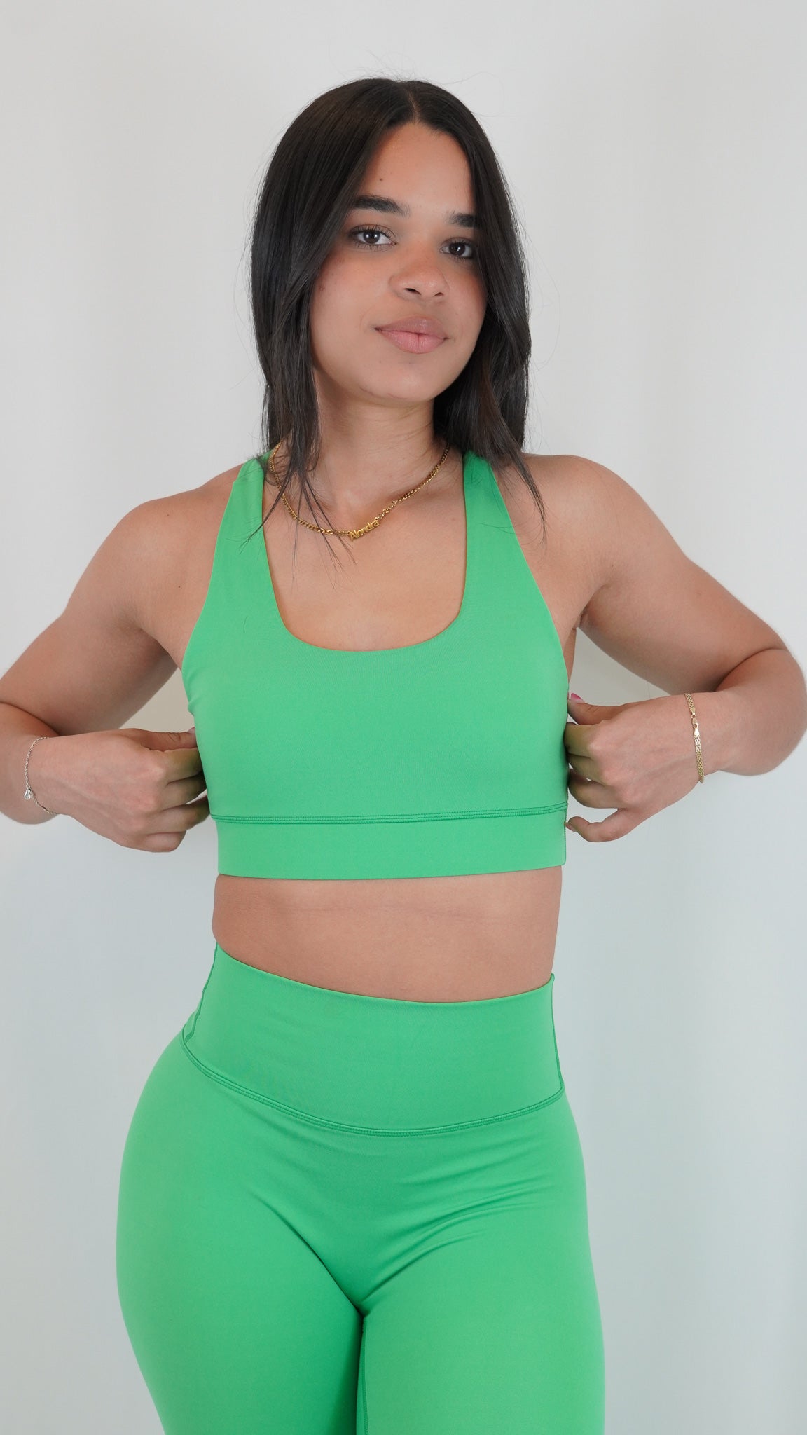 Functional Racerback Sports Bra - Green - Resilient Active