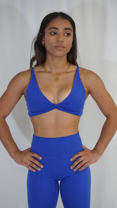 Functional Symmetry Sports Bra - Ocean Blue - Resilient Active