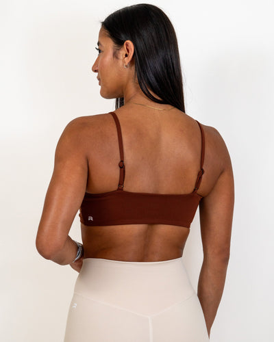 Functional Symmetry Sports Bra- Walnut Brown -  - Resilient Active