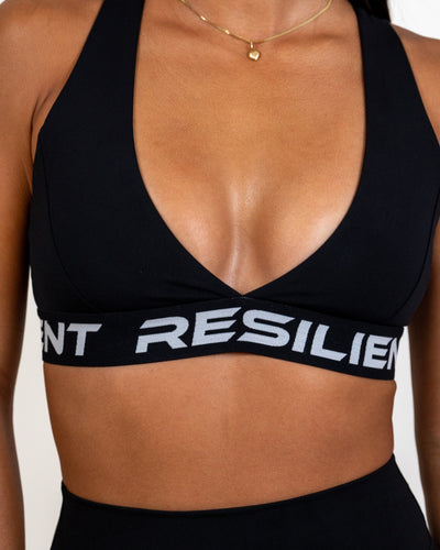 Iconic Lux Sport Bra- Black -  - Resilient Active