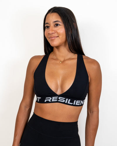 Iconic Lux Sport Bra- Black -  - Resilient Active