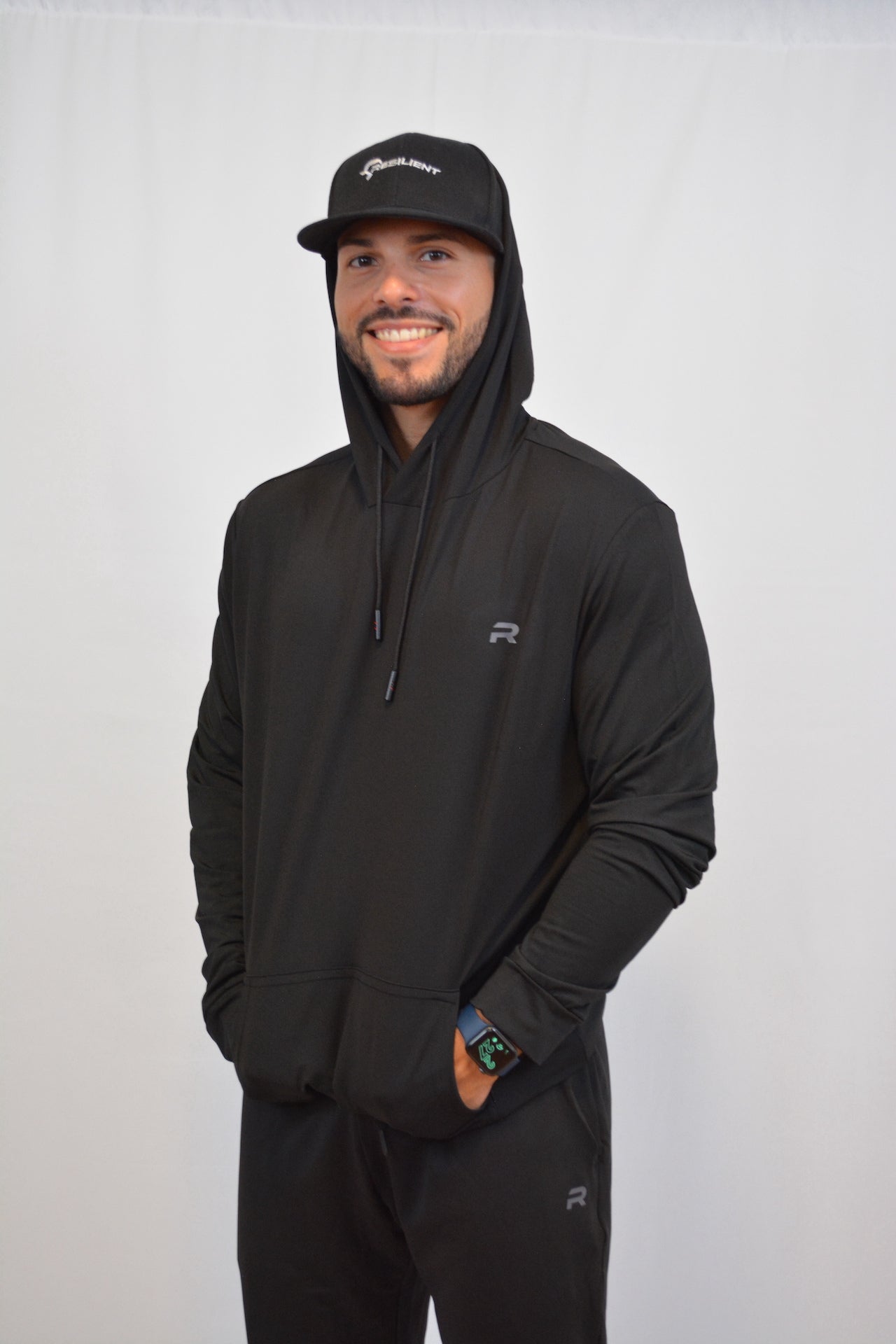 Light Hoodie - Black - Resilient Active