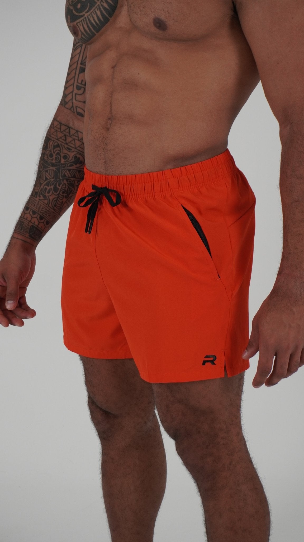 Mid Thigh Shorts 1.0 - Fire Orange - Resilient Active