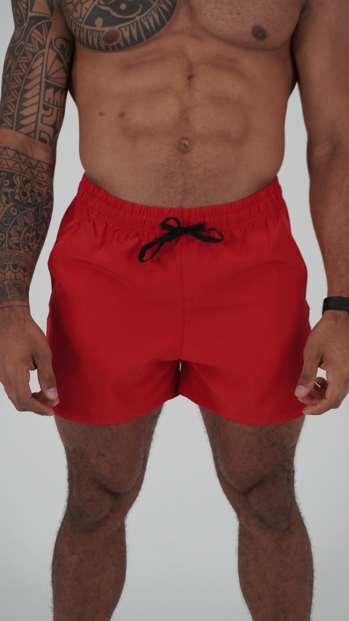 Mid Thigh Shorts 1.0 - Red - Resilient Active