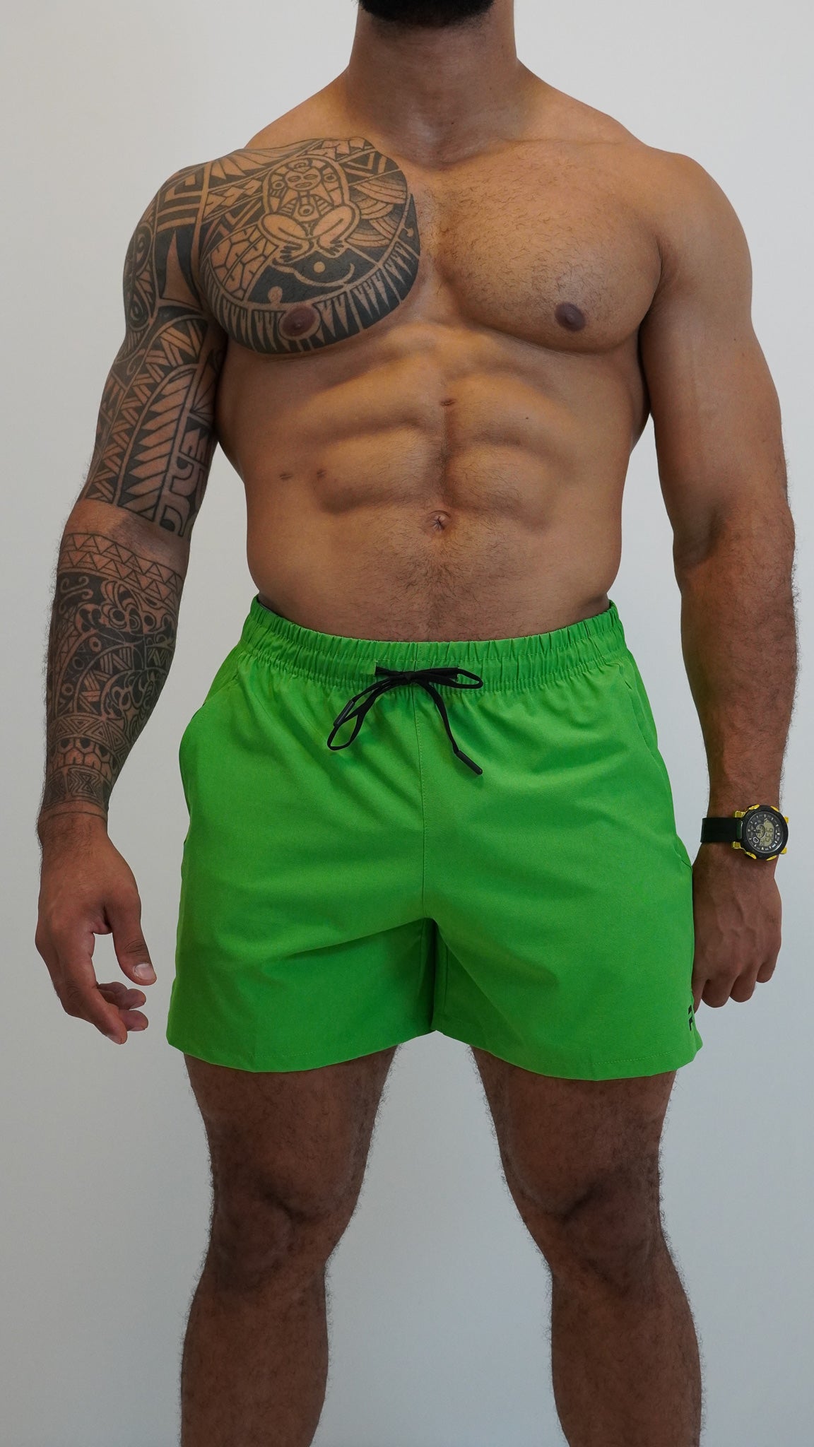 Mid Thigh Shorts 2.0 - Green - Resilient Active