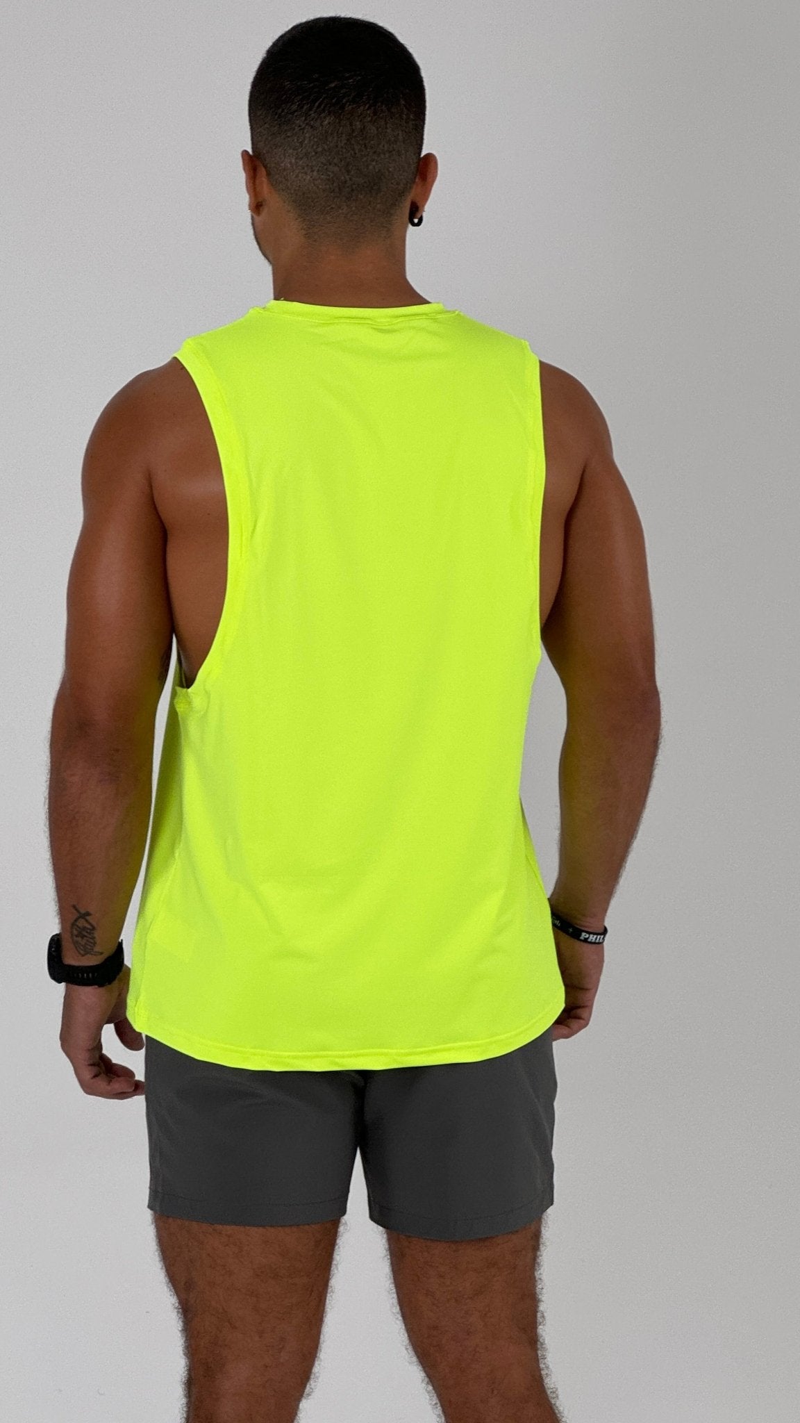 Perform Cutout Tank Top - Neon Yellow - Resilient Active