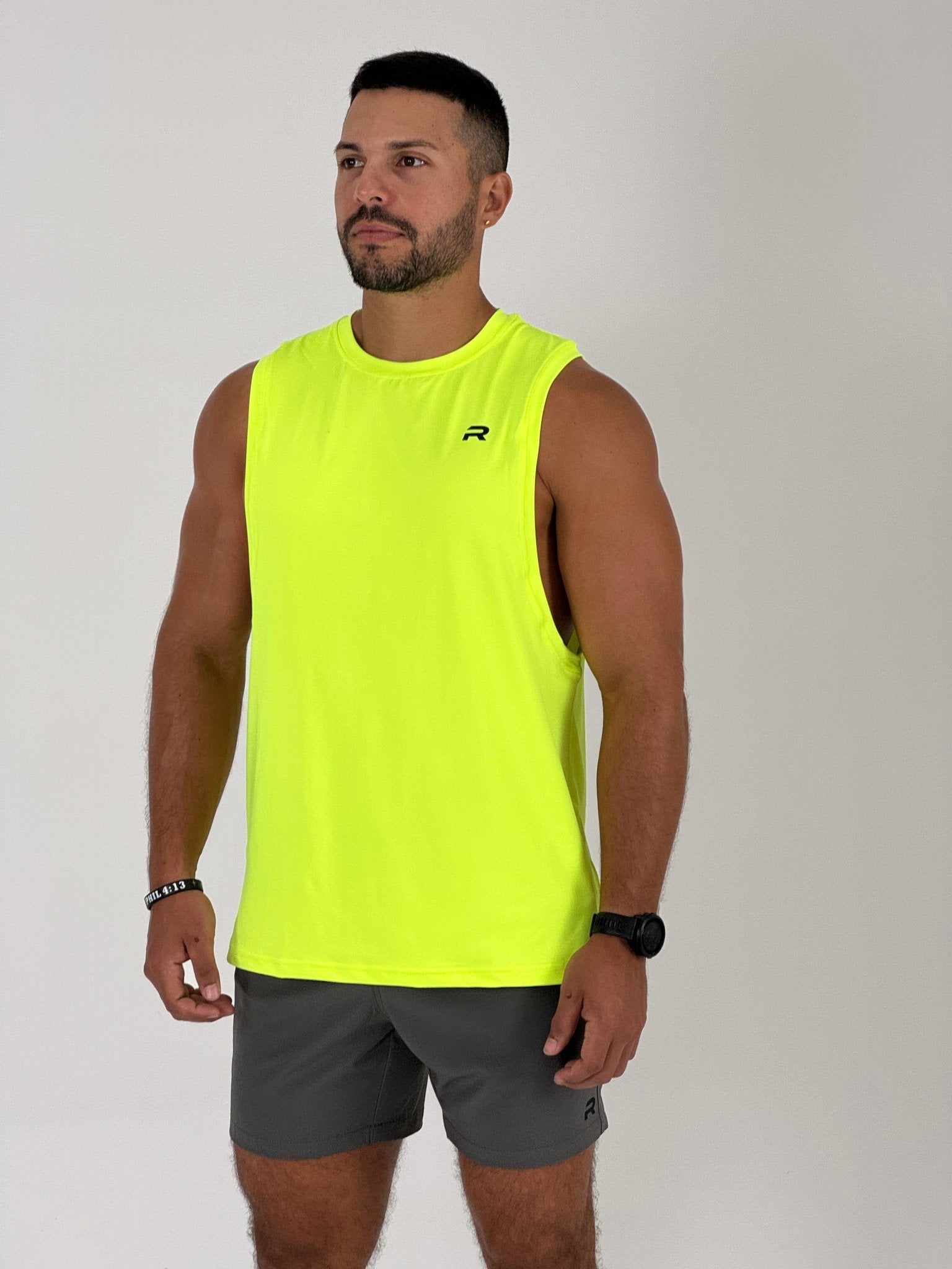 Perform Cutout Tank Top - Neon Yellow - Resilient Active