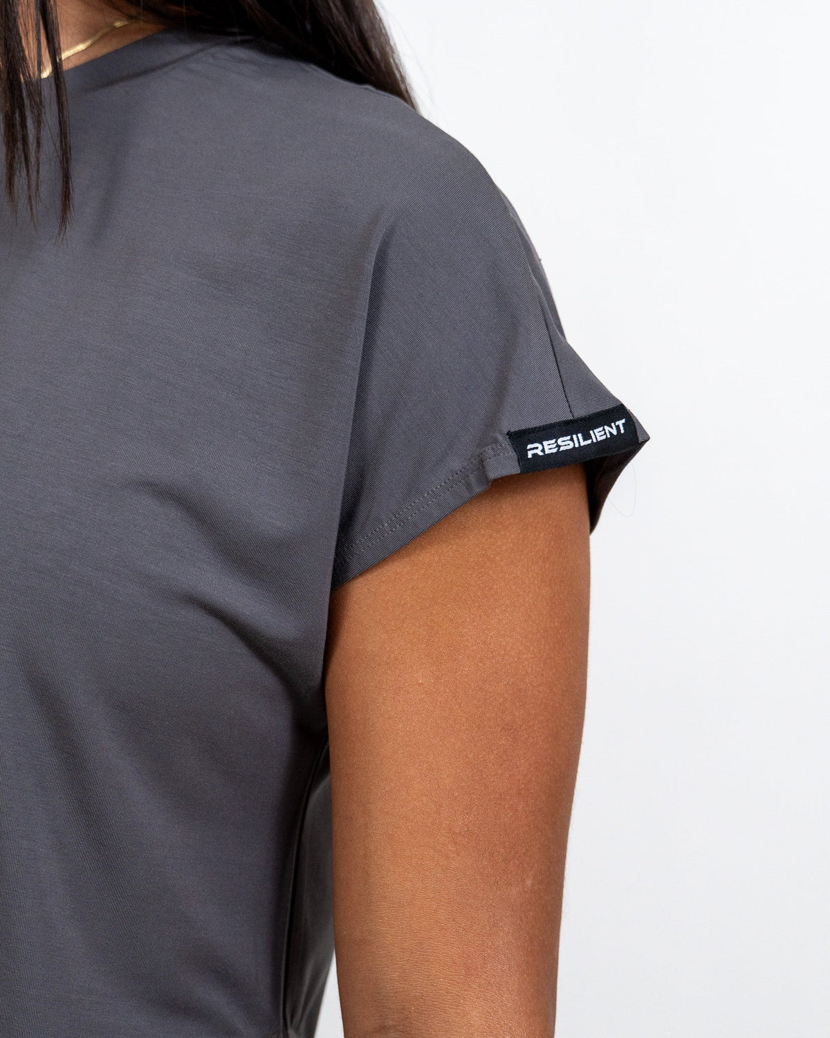 Relax Crop Tee- Charcoal Gray -  - Resilient Active