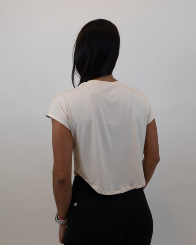 Relax Crop Tee - Coconut Sand - Resilient Active