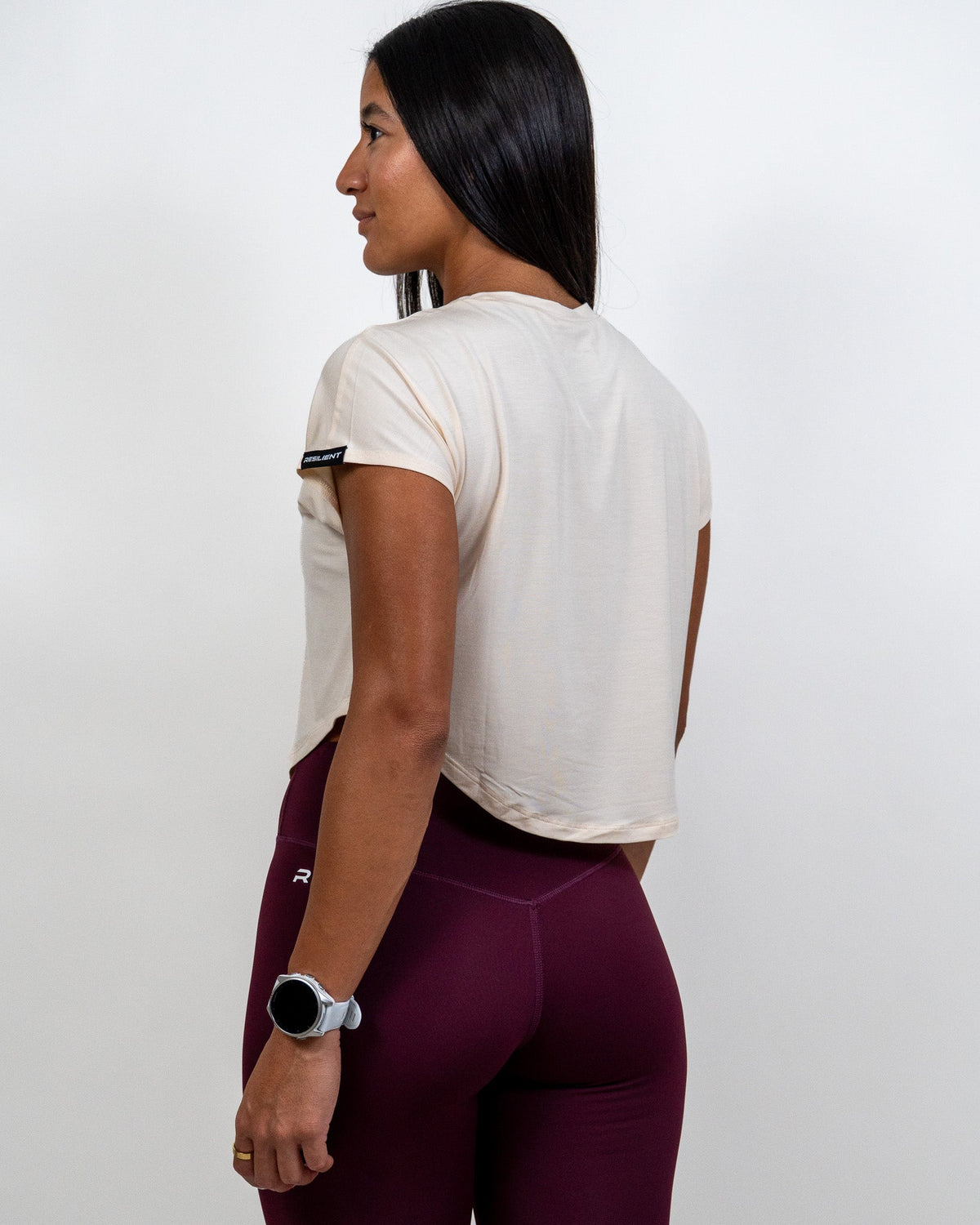 Relax Crop Tee- Coconut Sand -  - Resilient Active