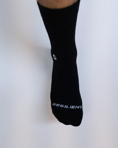 Resilient Crew Sock - Black (Men) - Resilient Active