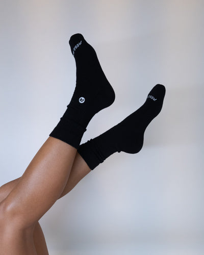 Resilient Crew Sock - Black (Women) - Resilient Active