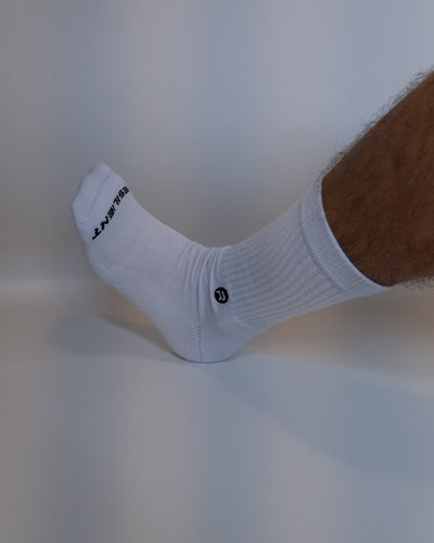Resilient Crew Sock - White (Men) - Resilient Active
