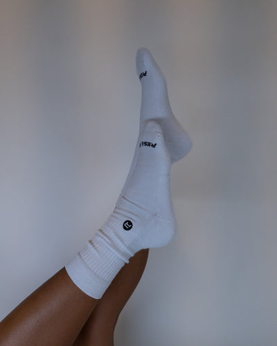 Resilient Crew Sock - White (Women) - Resilient Active