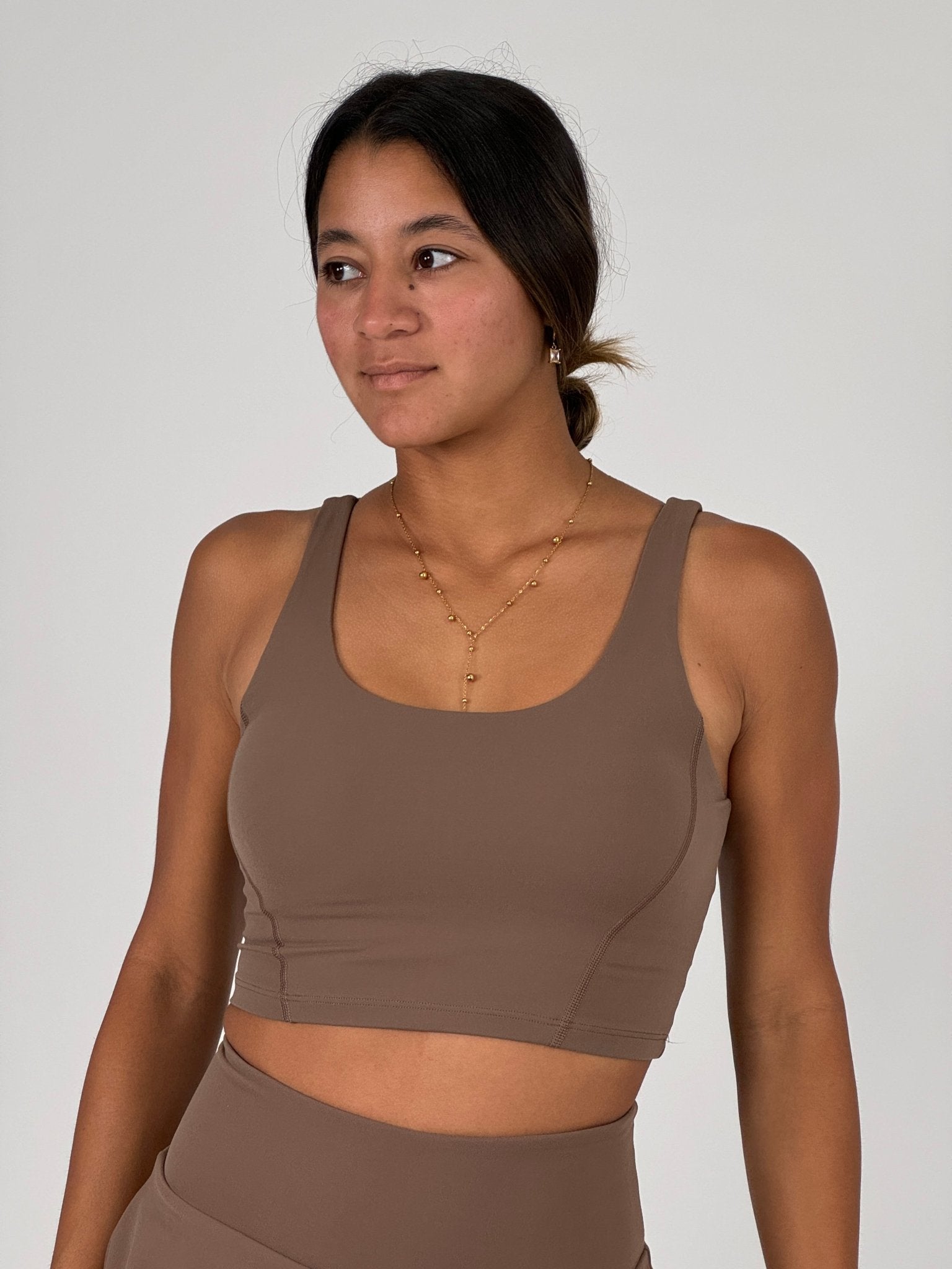 Sexyback Crop Tank - Brown - Resilient Active