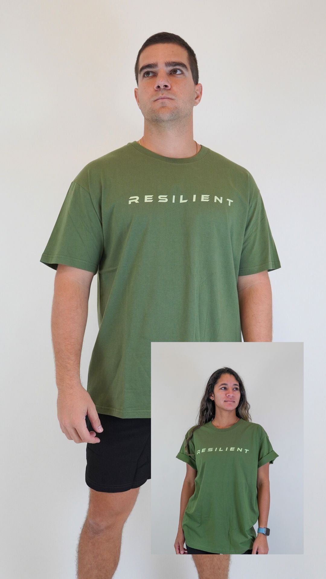 Ultra Relax Resilient Monochrome Tee - Military Green - Resilient Active